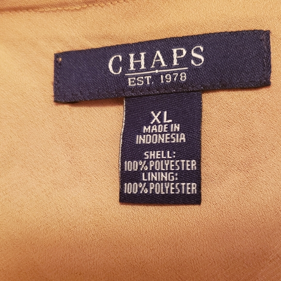 Vintage, Y2K, Chaps by Ralph Lauren, Tan, Paisley Design with Ruffled Layers - Picture 7 of 8